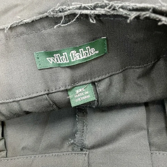 Wild Fable Women's Dark Gray Wide Leg Raw Hem Waistband Pants Size XXS - Picture 6 of 7